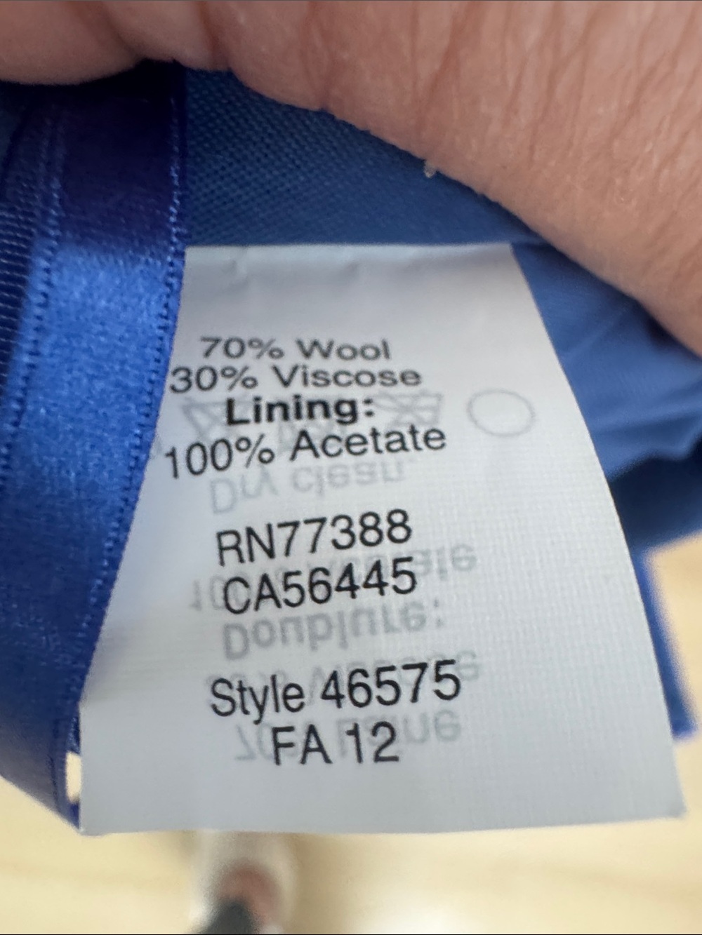 J.Crew The Pencil Skirt Blue Wool Size 6 - Picture 5 of 5